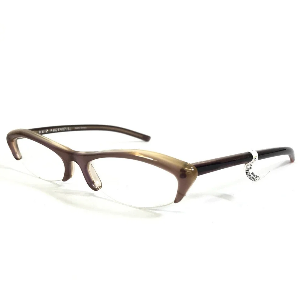Reiz Augenspiel Eyeglasses Frames NI Col 26 Shiny Purple Brown Cat Eye 50-15-140
